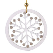 White Snowflake Tree Ornaments 10cm 2 Asstd – thumbnail