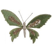 Mint Green Butterfly W/Clip 20x11cm