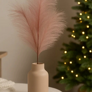 Pink Faux Pampas Stem 50cm – thumbnail