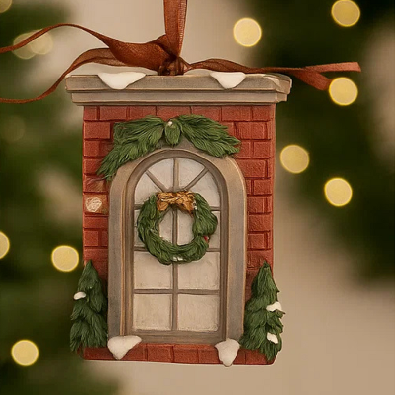 Resin Christmas Door Tree Ornament 6x1.5x9cm