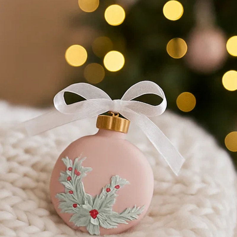 Resin Pink Tree Ornament 7x1.5x8.5cm