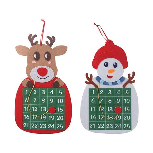 Santa Felt Hanging Advent Calender-35x21cm