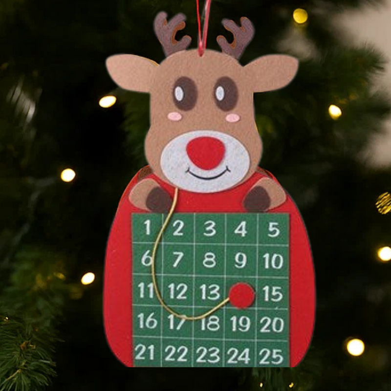 Santa Felt Hanging Advent Calender-35x21cm