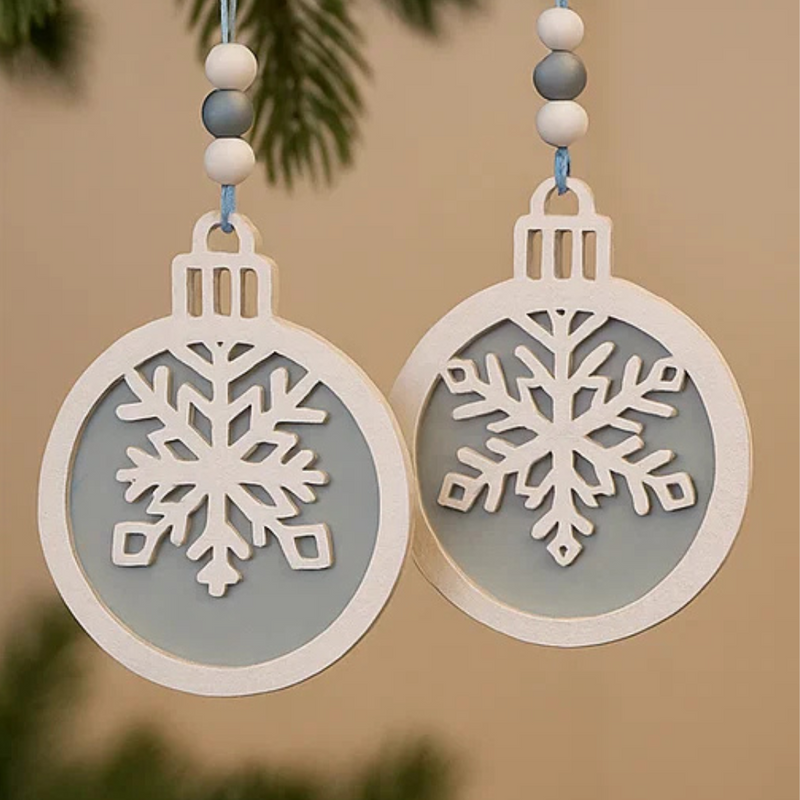 Snowflake Tree Ornaments 11x8.7cm