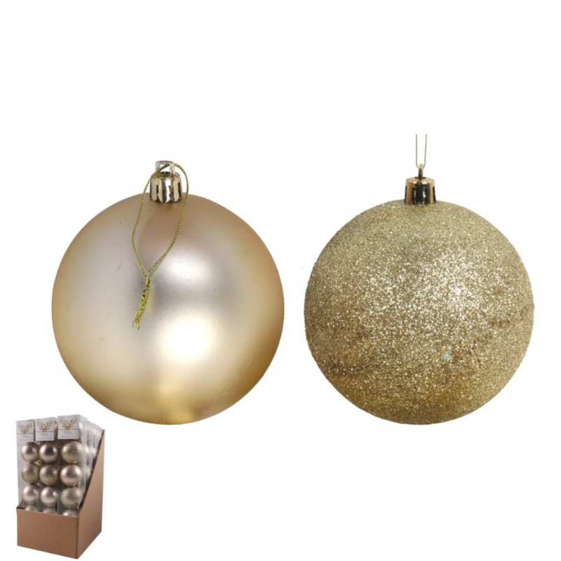 Baubles Gold 6cm Pack of 6