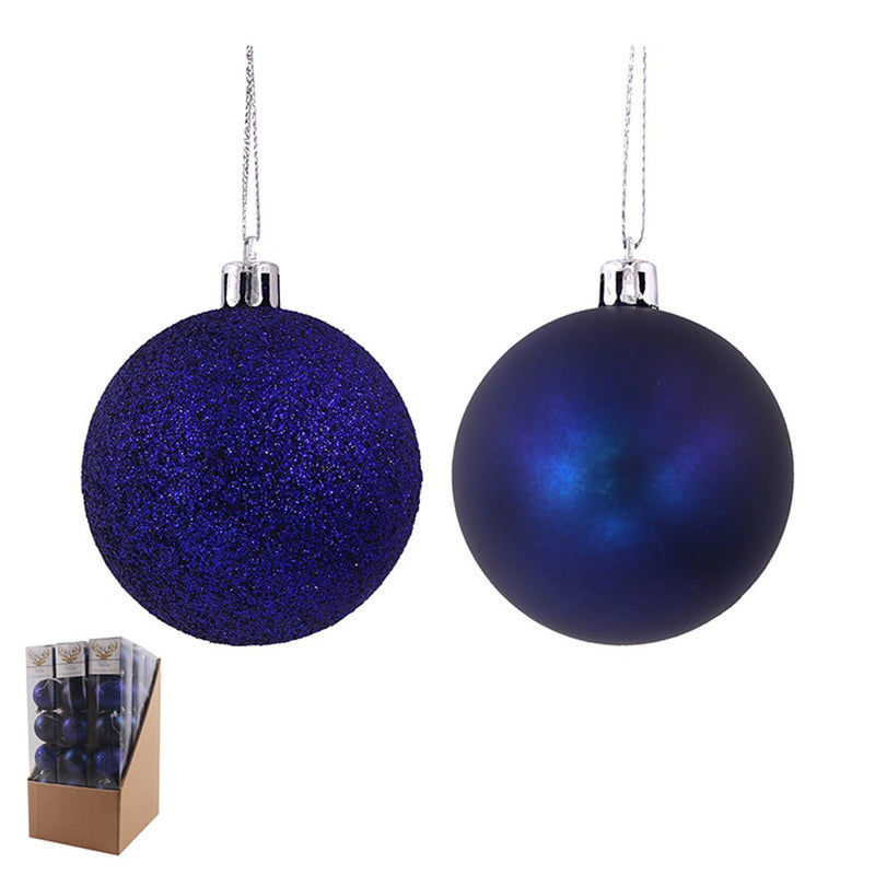 Baubles Navy Blue 6cm 6pk