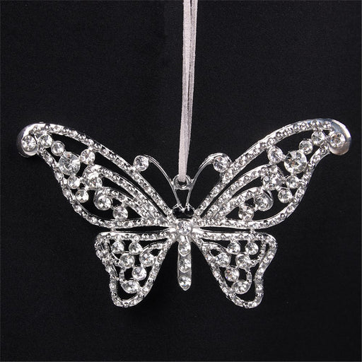 Crystal Butterfly Tree Ornament 12x8cm