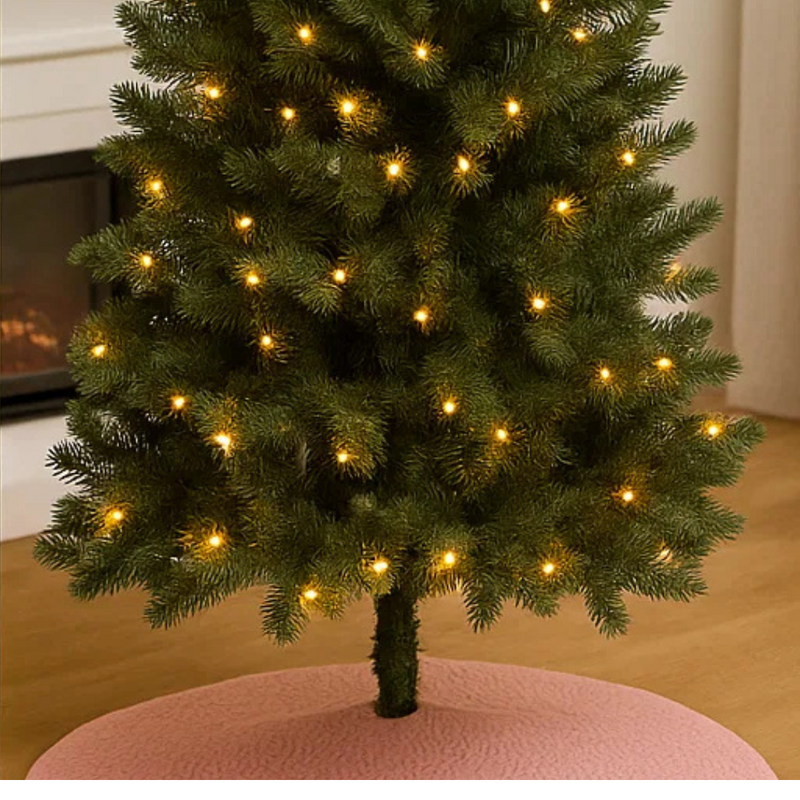 Pink Velvet Christmas Tree Skirt 120cm
