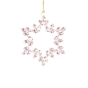 Pink Glass Star Tree Decoration 12cm