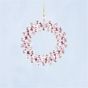 Pink Glass Wreath Tree Decoration 13cm