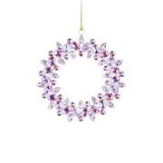 Pink Glass Wreath Tree Decoration 13cm