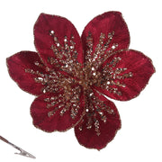 Burgundy Magnolia with Clip D19cm