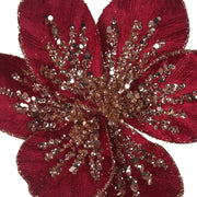 Burgundy Magnolia with Clip D19cm