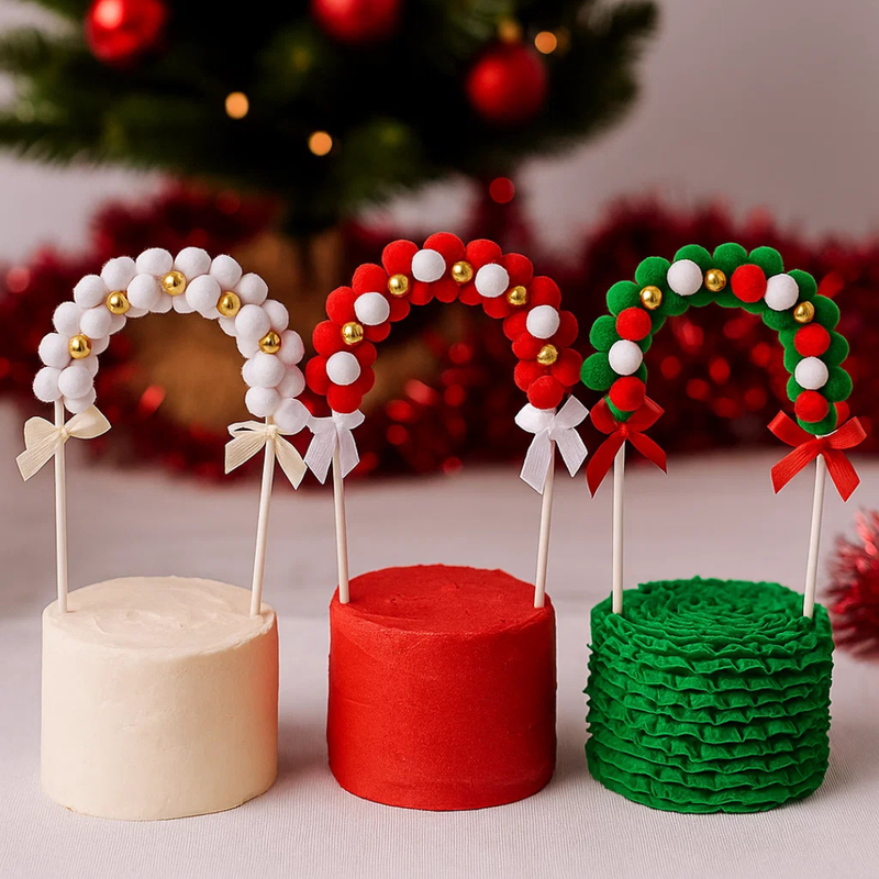 Christmas Garland Cake Toppers