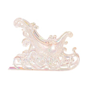 Iridescent Clear Sleigh Acrylic Tree Ornament 14.2x4.3x10.4cm – thumbnail