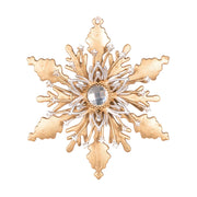 Tree Ornament Snowflake Gold W/Silver Detail 13Cm