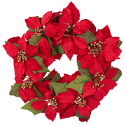 Wreath Red Poinsettia 50cm