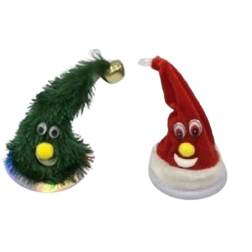 Ronis Santa Hat And Tree Led Light Up Spinning 2 Assorted