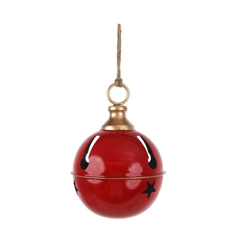 Red Sleigh Bell 12cm with Champagne Cap & Rim