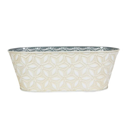 White Tin Bucket 38X18X14cm