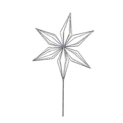 Tree Topper 17X20cm Silver with 12cm Stem