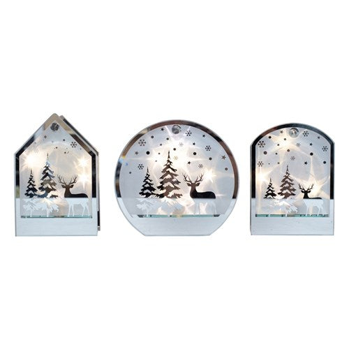 Usb Light Up House Scene-10X13.5X5cm