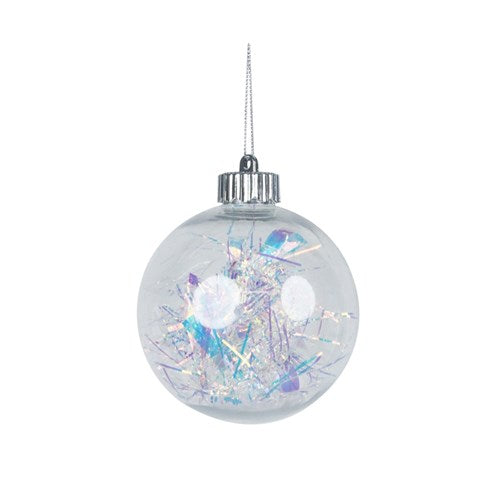 Bauble 10cm Clear Fillable