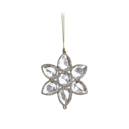 Pearl Snowflake Ornament 8cm