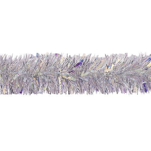 Tinsel 2m Deluxe White Iridescent