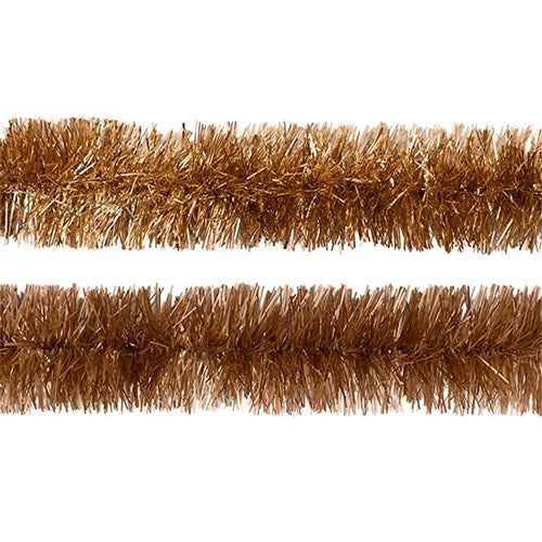 Tinsel 2m Fine Cut-Champagne 10ply 2 assorted