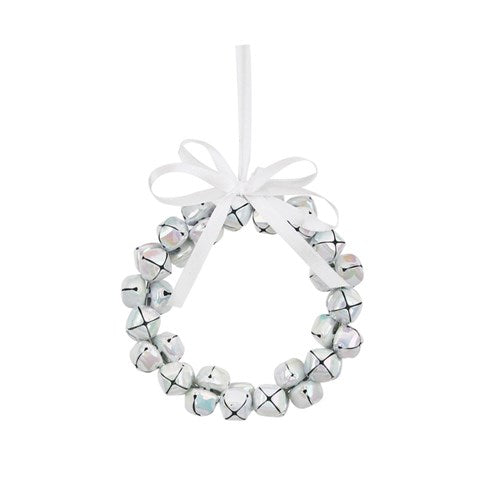 White Bell Wreath with White Satin Ribbon 10cm