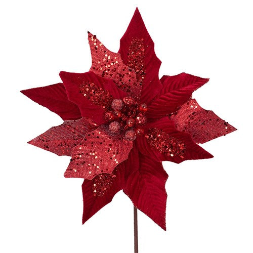 Red Jewelled Poinsettia 30cm