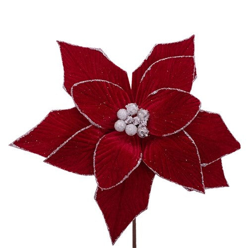 Red Poinsettia Stem 31cm