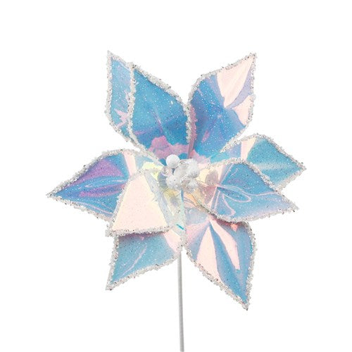 Iridescent Poinsettia 31cm With 50cm Stem