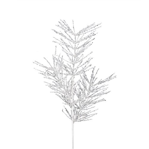 White Glitter Spray Pick 86cm