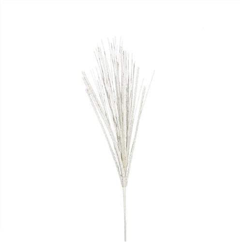 White Glitter Spray Stem 73cm