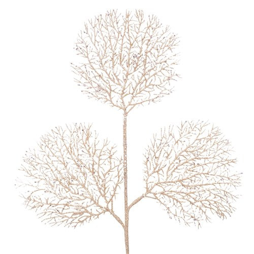 Champagne Glitter Coral Spray 75cm