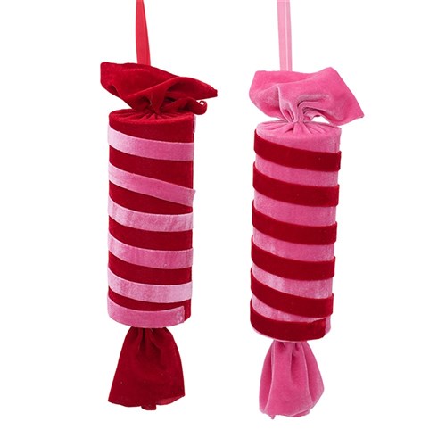 Tree Ornament 35X9cm Candy Pink & Red Lolly
