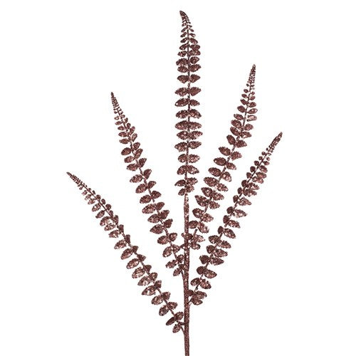 Copper Glitter Fern Stem 80cm