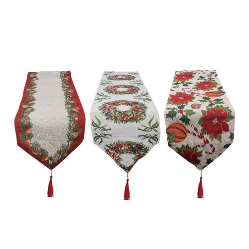 Taperstry Table Runner 33X180cm 3 assorted