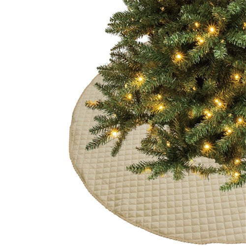 Beige Quilted Tree Skirt 120cm