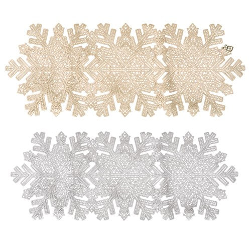 Snowflake Runner 35X90cm 2 assorted
