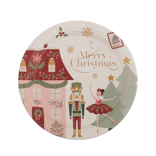 Nutcracker Suite Paper Plate-Plastic Free Pk20 18cm