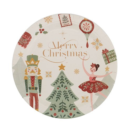 Nutcracker Suite Paper Plate-Plastic Free Pk20 23cm