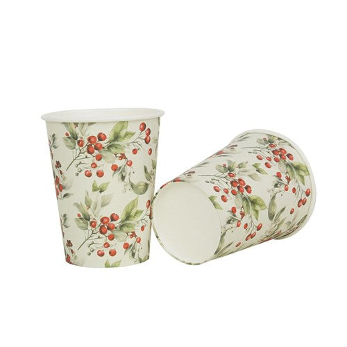 Berry Paper Cup -Plastic Free Pk20 266ml