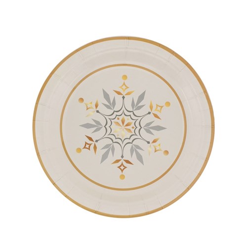 Snowflake Paper Plate-Plastic Free Pk20 18cm