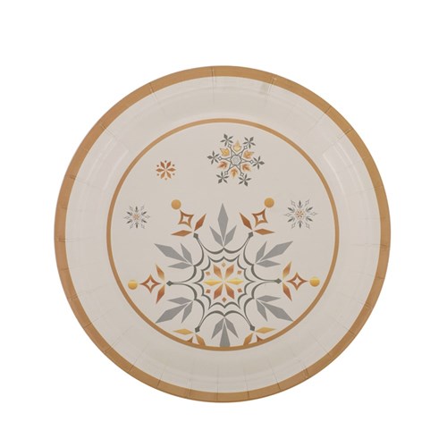 Snowflake Paper Plate-Plastic Free Pk20 23cm