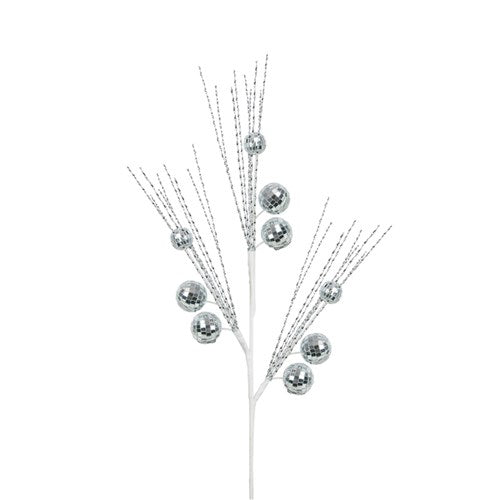 Silver Glitter Finish Stem 75cm