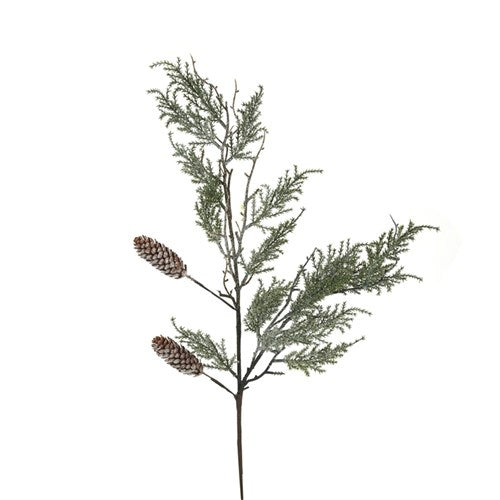 Green Spurce Stem with Ice Finish 73cm