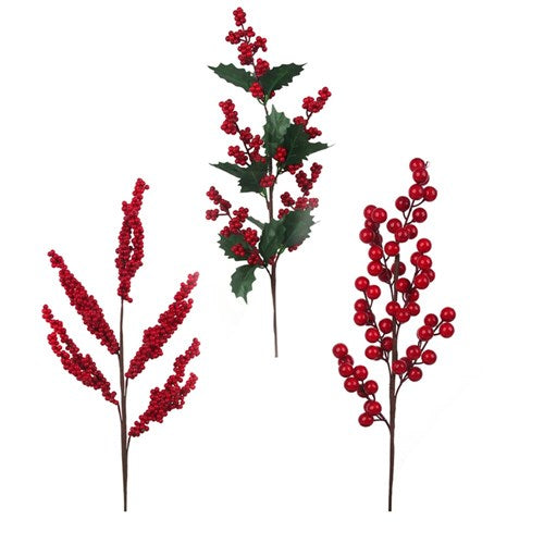 Berry Stem 61cm 3 assorted